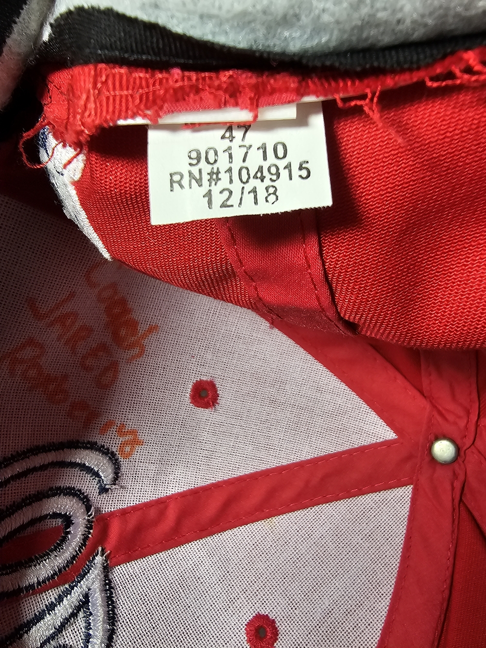 Washington Nationals Red Baseball Hat Team MLB OC Sports OSFM adjustable cap - Picture 8 of 9